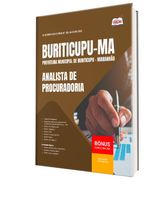 Apostila Prefeitura de Buriticupu-MA 2026 - Analista de Procuradoria