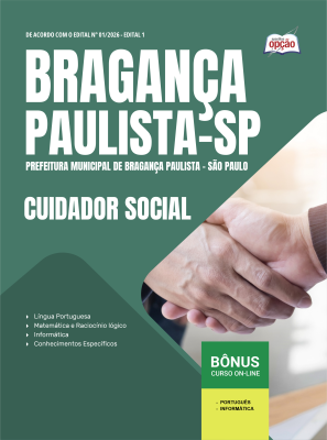 Apostila Prefeitura de Bragança Paulista - SP 2026 - Cuidador Social