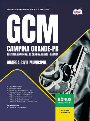 Apostila Prefeitura de Campina Grande - PB 2026 - Guarda Civil Municipal