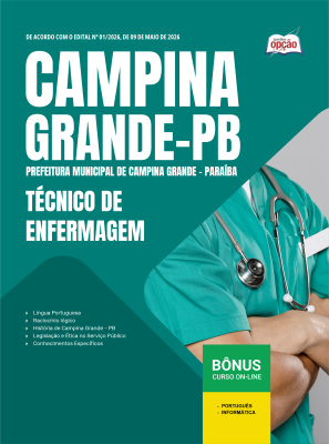 Apostila Prefeitura de Campina Grande - PB em PDF 2026 - Técnico de Enfermagem