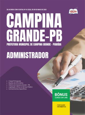 Apostila Prefeitura de Campina Grande - PB 2026 - Administrador