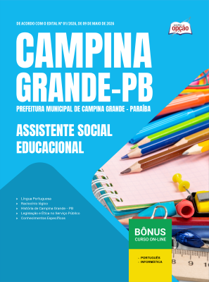 Apostila Prefeitura de Campina Grande - PB em PDF 2026 - Assistente Social Educacional