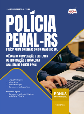 Apostila Polícia Penal-RS 2026 - Analista da Polícia Penal - Ciência da Computação e Sistemas de Informação e Tecnologia
