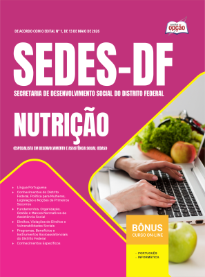 Apostila SEDES-DF 2026 - Especialista em Desenvolvimento e Assistência Social (EDAS) - Nutrição