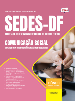 Apostila SEDES-DF 2026 - Especialista em Desenvolvimento e Assistência Social (EDAS) - Comunicação Social