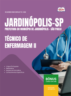 Apostila Prefeitura de Jardinópolis-SP 2026 - Técnico de Enfermagem II
