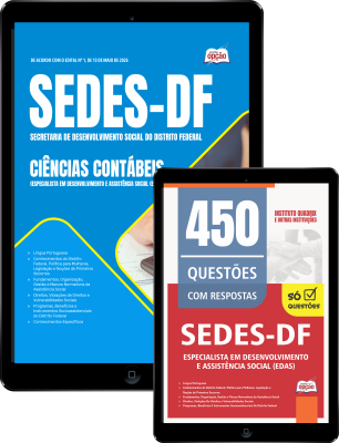 Combo SEDES-DF 2026 - Especialista em Desenvolvimento e Assistência Social (EDAS) - Ciências Contábeis
