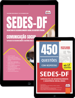 Combo SEDES-DF 2026 - Especialista em Desenvolvimento e Assistência Social (EDAS) - Comunicação Social