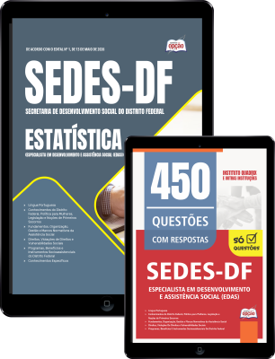 Combo SEDES-DF 2026 - Especialista em Desenvolvimento e Assistência Social (EDAS) - Estatística