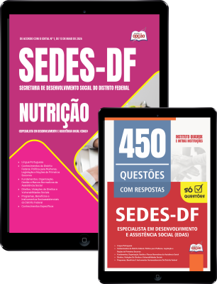 Combo SEDES-DF 2026 - Especialista em Desenvolvimento e Assistência Social (EDAS) - Nutrição