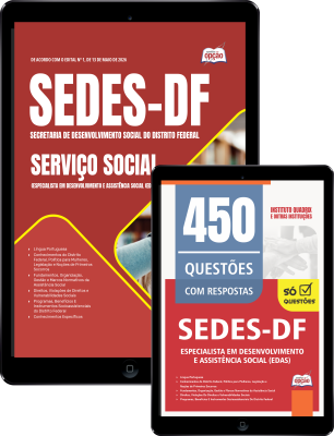 Combo SEDES-DF 2026 - Especialista em Desenvolvimento e Assistência Social (EDAS) - Serviço Social