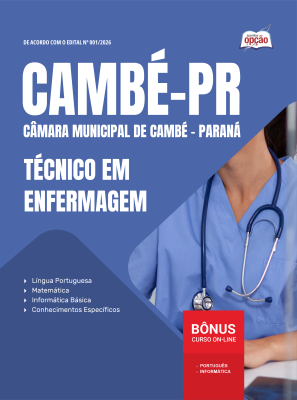 Apostila Câmara de Cambé - PR 2026 - Técnico em Enfermagem