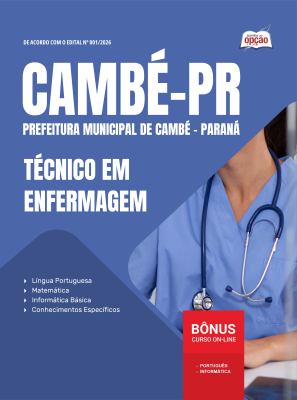 Apostila Prefeitura de Cambé - PR 2026 - Técnico em Enfermagem