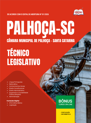 Apostila Câmara de Palhoça-SC em PDF 2026 - Técnico Legislativo