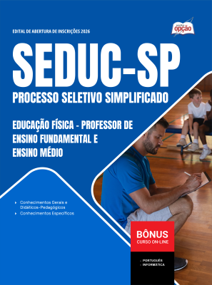 Apostila SEDUC-SP 2026 - Professor de Ensino Fundamental e Ensino Médio - Educação Física