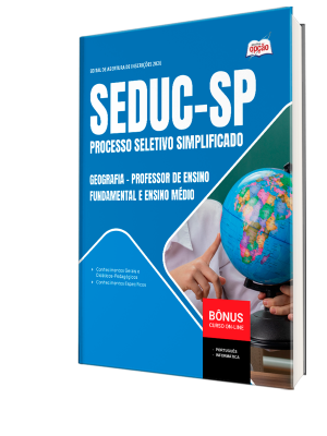 Apostila SEDUC-SP 2026 - Professor de Ensino Fundamental e Ensino Médio - Geografia