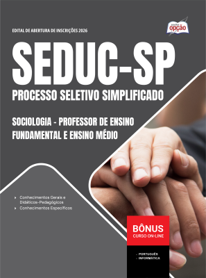 Apostila SEDUC-SP 2026 - Professor de Ensino Fundamental e Ensino Médio - Sociologia
