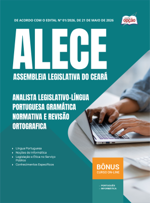 Apostila ALECE em PDF 2026 - Analista Legislativo - Língua Portuguesa - Gramática Normativa e Revisão Ortográfica