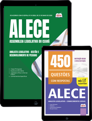 Combo ALECE 2026 - Analista Legislativo - Gestão e Desenvolvimento de Pessoas