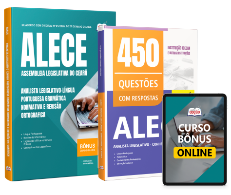 Combo ALECE 2026 - Analista Legislativo - Língua Portuguesa - Gramática Normativa e Revisão Ortográfica