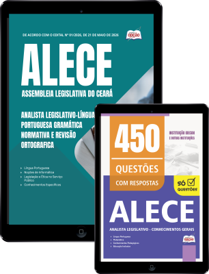Combo ALECE 2026 - Analista Legislativo - Língua Portuguesa - Gramática Normativa e Revisão Ortográfica