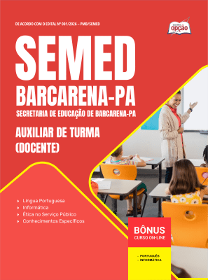 Apostila SEMED Barcarena-PA 2026 - Auxiliar de Turma (Docente)