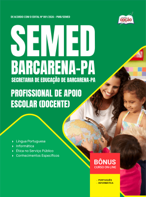 Apostila SEMED Barcarena-PA 2026 - Profissional de Apoio Escolar (Docente)