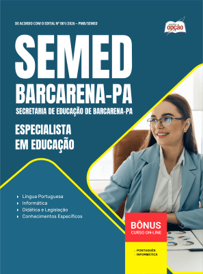 Apostila SEMED Barcarena-PA 2026 - Especialista em Educação