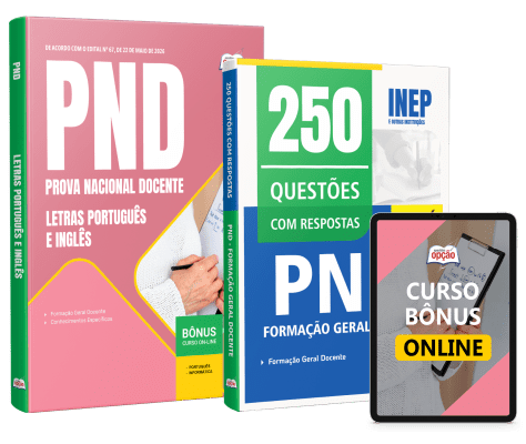 Combo PND - Prova Nacional Docente 2026 - Letras Português e Inglês