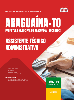 Apostila Prefeitura de Araguaína-TO 2026 - Assistente Técnico Administrativo