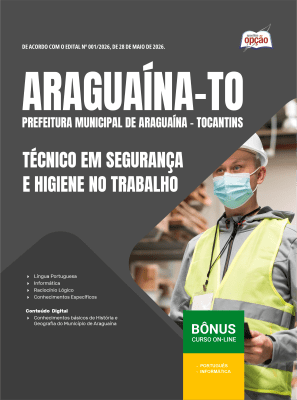 Apostila Prefeitura de Araguaína-TO 2026 - Técnico em Segurança e Higiene no Trabalho