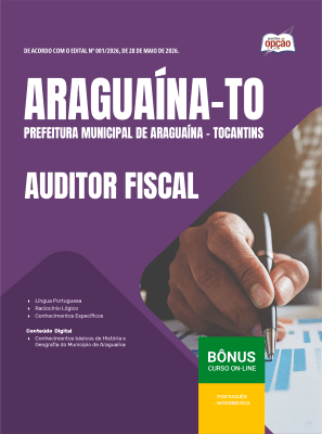 Apostila Prefeitura de Araguaína-TO 2026 - Auditor Fiscal