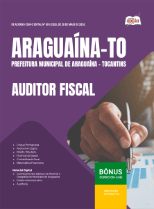 Apostila Prefeitura de Araguaína-TO 2026 - Auditor Fiscal