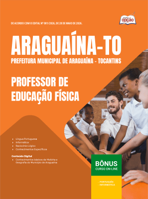 Apostila Prefeitura de Araguaína-TO 2026 - Professor de Educação Física