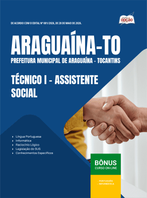 Apostila Prefeitura de Araguaína-TO 2026 - Técnico I - Assistente Social