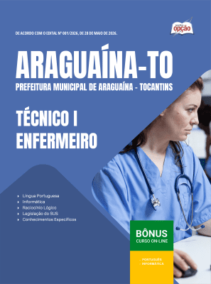 Apostila Prefeitura de Araguaína-TO 2026 - Técnico I - Enfermeiro