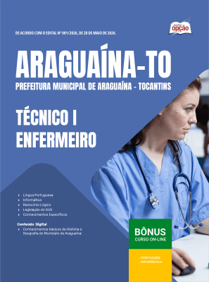 Apostila Prefeitura de Araguaína-TO 2026 - Técnico I - Enfermeiro