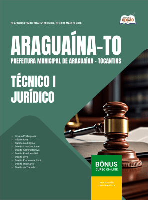 Apostila Prefeitura de Araguaína-TO 2026 - Técnico I - Jurídico