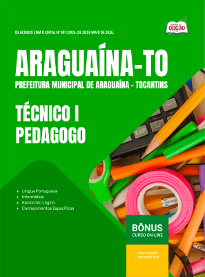Apostila Prefeitura de Araguaína-TO 2026 - Técnico I - Pedagogo