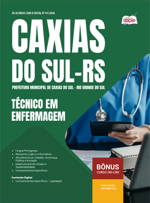 Apostila Prefeitura de Caxias do Sul-RS 2026 - Técnico em Enfermagem