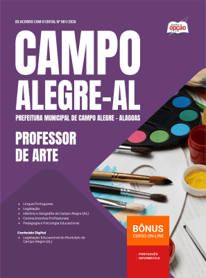 Apostila Prefeitura de Campo Alegre-AL 2026 - Professor de Arte