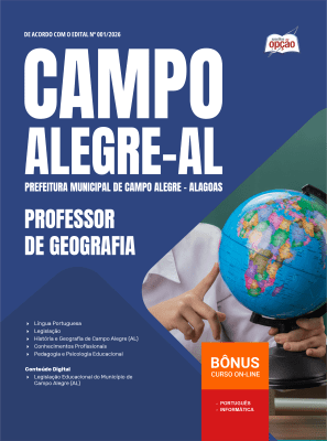 Apostila Prefeitura de Campo Alegre-AL 2026 - Professor de Geografia