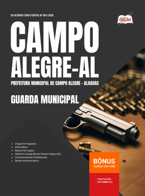 Apostila Prefeitura de Campo Alegre-AL 2026 - Guarda Municipal