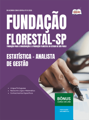 Apostila Fundação Florestal 2026 em PDF - Analista de Gestão - Estatística