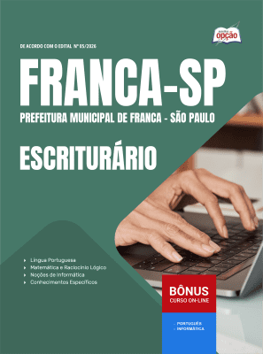 Apostila Prefeitura de Franca-SP 2026 em PDF - Escriturário