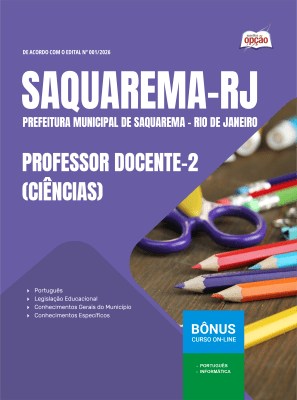 Apostila Prefeitura de Saquarema-RJ 2026 - Professor Docente-2 Ciências