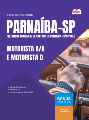 Apostila Prefeitura de Santana de Parnaíba-SP 2026 - Motorista A/B e Motorista D