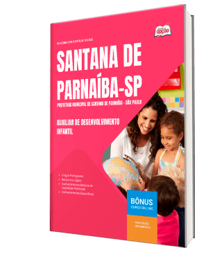 Apostila Prefeitura de Santana de Parnaíba-SP 2026 - Auxiliar de Desenvolvimento Infantil
