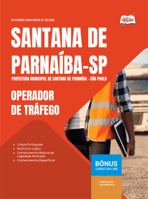 Apostila Prefeitura de Santana de Parnaíba-SP 2026 - Operador de Tráfego