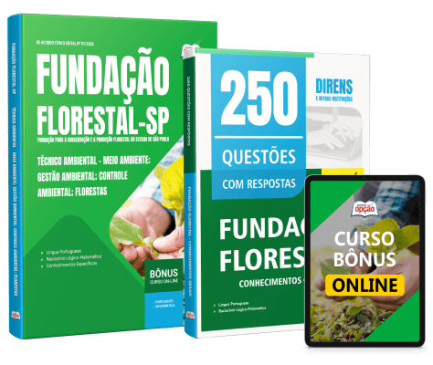 Combo Fundação Florestal 2026 - Técnico Ambiental - Meio Ambiente, Gestão Ambiental, Controle Ambiental, Florestas